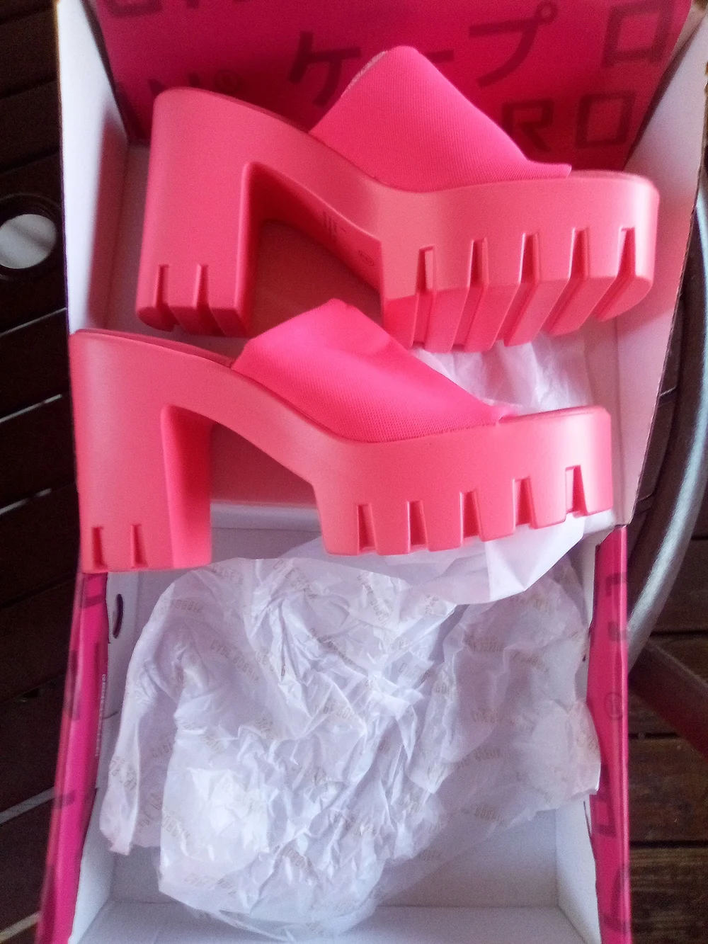 Cape Robbin Neon Pink Platform Sandals